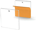 25 Acrylic Square Clear with Hole (Select Size) (0.5")
