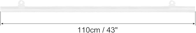 MECCANIXITY PVC Poster Hanger Rail Poster Strip Bar 110cm/43inch Clear with Clips for Poster, Map, 4 Set