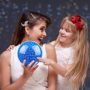 YongnKids Amaze 3D Memory Sequential Maze Ball Puzzle Toy Gifts for Kids Adults - Challenges Game Lover Tiny Balls Brain Teasers Game (Blue)