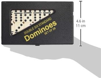 CHH D6 Standard Dominoes Ivory with White Pips