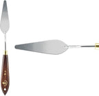 Creative Mark Stainless Steel Palette Knife Painting Tools - Paint Palette with Wooden Handle - Variety of Shapes and Sizes - 10T, 3-1/4 in