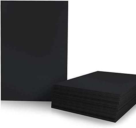 Black Foam Board 20 x 24 x 3/16" (5mm) Inch, 15 Pack Acid-Free Foam Core Poster Board Sheets for Art, Crafts, Presentation, Vision Board, Signboard, and Party Decorations