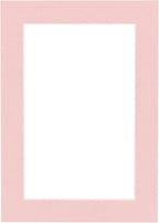 8x10 Mat Bevel Cut for 5.5x8.5 Photos - Acid Free Pink Precut Matboard - For Pictures, Photos, Framing - 4-ply Thickness