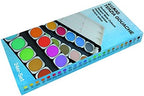 Lukas Opaque Artist Watercolor Studio Paint Set - Professional, Includes a Travel Friendly Outdoor Painting Case and Color Mixing Palette - 24 Brilliant Colors in Round Pans