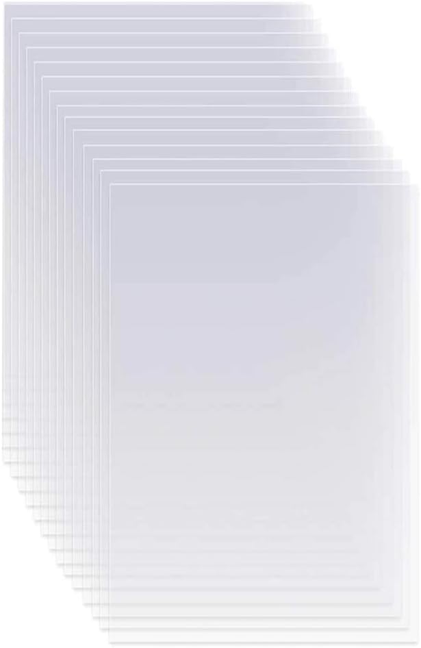15 Pack 6 Mil Clear Mylar Stencil Sheets, 12" x 24" Blank Stencils, Reusable Template Material, Make Your Own Stencil Compatible Vinyl Cutting Machine