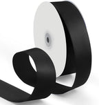 1-1/2 Inch 100 Yards Satin Ribbon Black, Solid Color Fabric Ribbon for Gift Wrapping, Wedding, Polyester Gift Ribbon for Birthday Party Decoration, Craft, Hair, Floral, Sewing