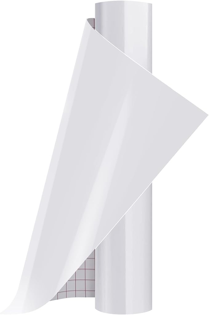 Ant Smart Adhesive Permanent Vinyl Compatible with Cricut Explore and Maker Series Without Cutting Mats, Create DIY Projects, Decals, Stickers & More (Ivory White, 13inch x 5ft)