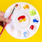 Hulameda 80pcs Paint Tray Palettes, Plastic Round Pallets for Kids or Students,Craft DIY or Have a Birthday Painting Party
