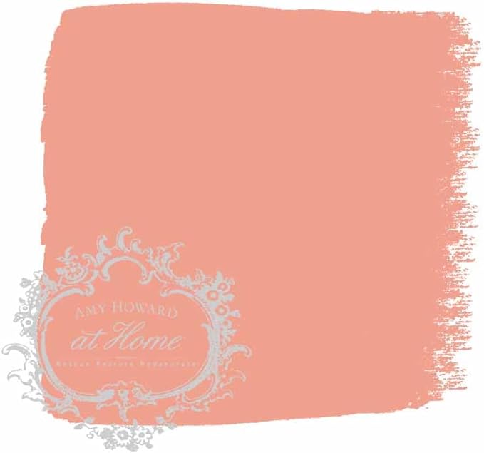 AMY HOWARD AT HOME Chalk-Based One Step Paint for Furniture, Cabinetry, Decor, Finish, and More | No Stripping, Sanding, or Priming | Light Base | 32 Ounce | Coral