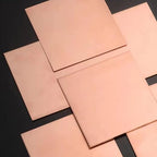 4 Pcs 99.9% Pure Copper Sheet, 4" x 4", 24 Gauge(0.5mm) Thickness, Double Sided Film Attached Copper Sheets Metal Plates for Crafting, Modelers, Jewelry, Repairs, Electrical