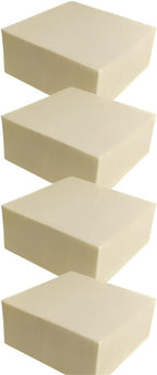 XCEL Floral Foam Block Unlike Any Other - Reusable Floral Blocks Flower Foam for Artificial Flower Arrangements (Cream - 7" x 7" x 3" (4 Pack))