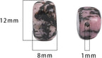 Natural Rhodochrosite Cuboid Stone Loose Semi Gemstone Beads for Jewelry Making 8mmx12mm 38cm/Strand