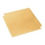 20 Gauge Brass Sheet，H62 Brass Plates Metal 0.031" Thickness x 5.9" Width x 5.9" Lenght, for Models, Crafts, Repairs, Electrical, 2Pcs