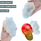 3D Skull Candle Silicone Molds Set, Skull Mold and 6 Holes Mini Candle Mold, The First Choice As Gift for Halloween Plaster Decoration Clay Soap Making Cake Fondant Mould Festival Gifts