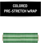 PSBM Green Stretch Wrap, 15 Inch x 1476 Feet, 4 Pack, Tinted Pre-Stretched Shrink Wrap Film for Moving, Packaging, Pallet Wrapping