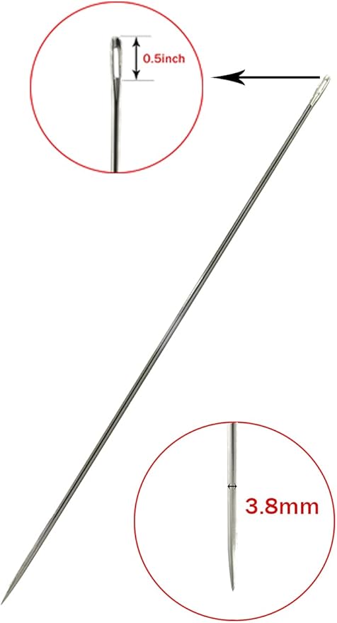 12" Upholstery Large Eye Long Needle Apply to Home or Work Hand Sewing Tapestry Embroidery. (12 INCH)