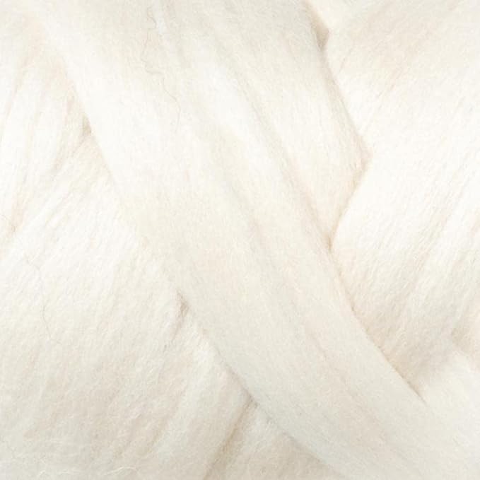 Natural Wool Bulk 2 lb roving, Best Wool for Spinning, arm Knitting, Felting, Chunky Blankets and Tapestry. Natural Colors, un-Dyed Fiber Yarn. (Ecru, 2 lb)