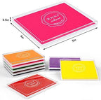 RNKP Large Pink Ink pad, Craft Ink pad Suitable for Rubber Stamps, Paper, Wood, Fabric, Scrapbooking, Children's Non-Toxic Finger Print pad (Pink)…