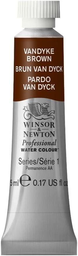 Winsor & Newton Professional Water Colour Paint, 0.17-oz Tube, Vandyke Brown
