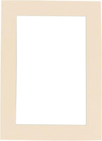 8x10 Mat Bevel Cut for 5.5x8.5 Photos - Acid Free Cream Precut Matboard with Backing Board and Crystal Clear, Self Seal Photo Mat Bag - for Pictures, Photos, Framing - 4-ply Thickness