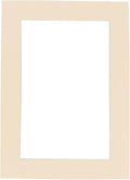 8x10 Mat Bevel Cut for 5.5x8.5 Photos - Acid Free Cream Precut Matboard with Backing Board and Crystal Clear, Self Seal Photo Mat Bag - for Pictures, Photos, Framing - 4-ply Thickness