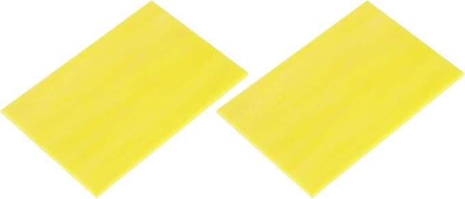 MECCANIXITY 2 Pcs Stained Glass Sheet Mosaic Tile 7.9 Inch x 5.9 Inch Yellow Stained Glass Sheets for Crafts DIY Art Project