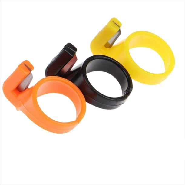 3Pcs Plastic Thimble Set, Sewing Ring, Thread Cutter, Finger Blade, Needle Craft Yarn Cutting Tool, DIY Household Sewing Machine Accessories, Sewing Thimbles