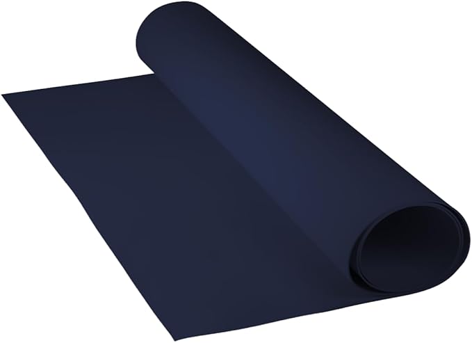 LotusFoam Large 3mm EVA Foam Sheet - 44"x 85" High Density Foam 130 kg/m3 for Cosplay, Costumes, Crafts, Flooring, Outdoor Use - 35 Colors (Navy) - Navy