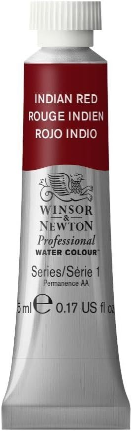 Winsor & Newton Professional Water Colour Paint, 0.17-oz Tube, Indian Red