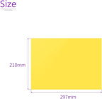 DMiotech 10Pcs Correction Gel Light Filter Overlay Transparent Plastic PVC Sheets Yellow for Photo，Film,Video