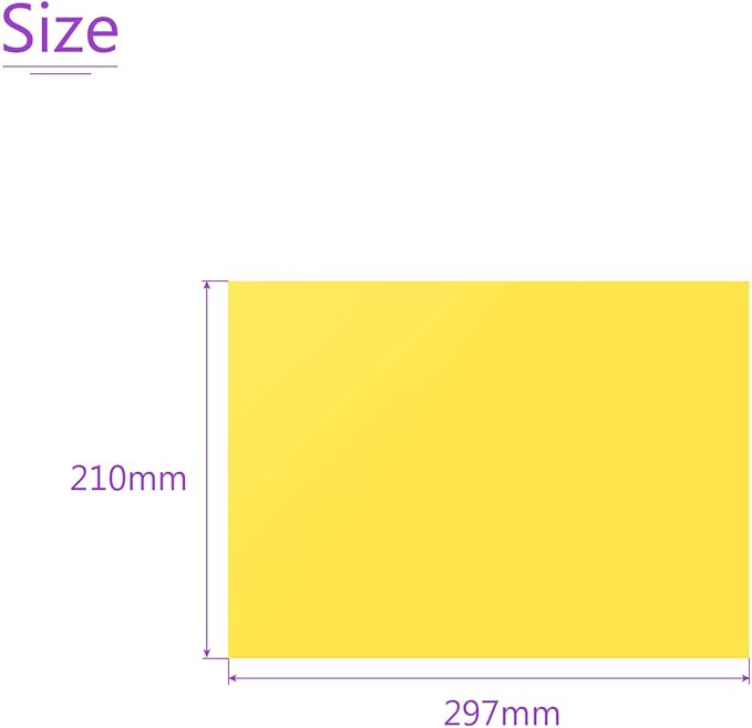 DMiotech 10Pcs Correction Gel Light Filter Overlay Transparent Plastic PVC Sheets Yellow for Photo，Film,Video