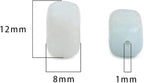 Natural Amazonite Cuboid Stone Loose Semi Gemstone Beads for Jewelry Making 8mmx12mm 38cm/Strand