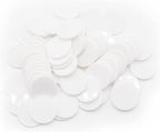 Set of 100 Opaque Plastic Learning Counters Mini Poker Chips Game Tokens with Storage Box (White, 1 Inch)