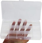 8 Pack 15 Grids Plastic Bead Organizer Box 6.8 * 3.86 * 0.87 inches Clear Storage Container Jewelry Case with Fixed Dividers for Rings, Earrings, Nail Art, DIY Crafts, Fishing Tackles