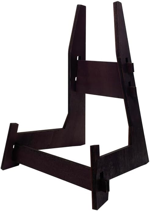 1 Pack 8 Inch Plate Stand, Wooden Display Stand Plate Stands for Display Decorative Picture Frame Stand, Easel Display Stand,Book Display Stand, Plate Holder Display Stand (8 Inch-1PCS)
