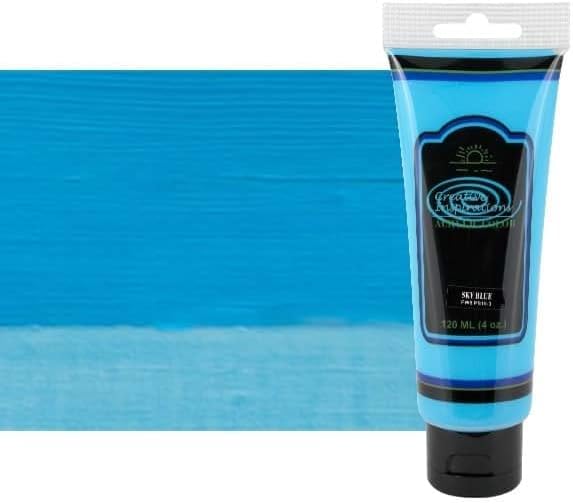 Creative Inspirations Acrylic Paint - Sky Blue - 120 mL Tube - Smooth & Creamy Consistency, Vibrant Pigmentation, Great Coverage for Artists - Clean Up with Soap & Water