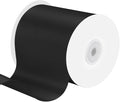 4 Inches x 25 Yards Polyester Satin Ribbon, Solid Color White Satin Ribbon for Crafts, Gift Wrapping, Hair Bows, Wedding Party Decoration, Bow Making (Black)