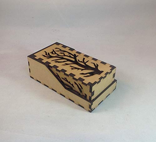 Owl Mini Dice Tower v1 Smoke Acrylic Window Laser Cut MDF Unique Gift