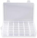 Plastic Organizer Container Box 36 Compartments Jewelry Storage Box with Adjustable Dividers (1 Pack)