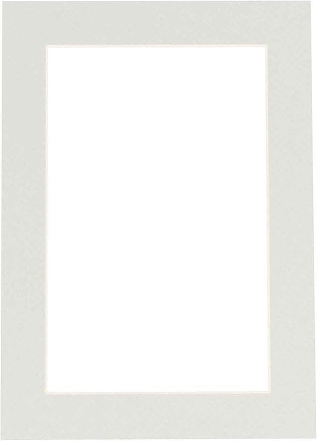 Poster Palooza 8x10 Mat Bevel Cut for 5.5x8.5 Photos - Acid Free Grey Precut Matboard - For Pictures, Photos, Framing - 4-ply Thickness