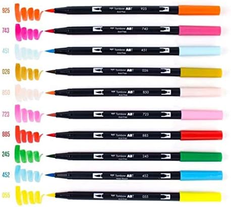 Tombow Dual Brush Pen Art Markers (10-Pack, Celebration)
