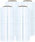 (4 Rolls) Hand Stretch WRAP Shrink Film 15 x 1500 x 90 Gauge + Free Stretch W.