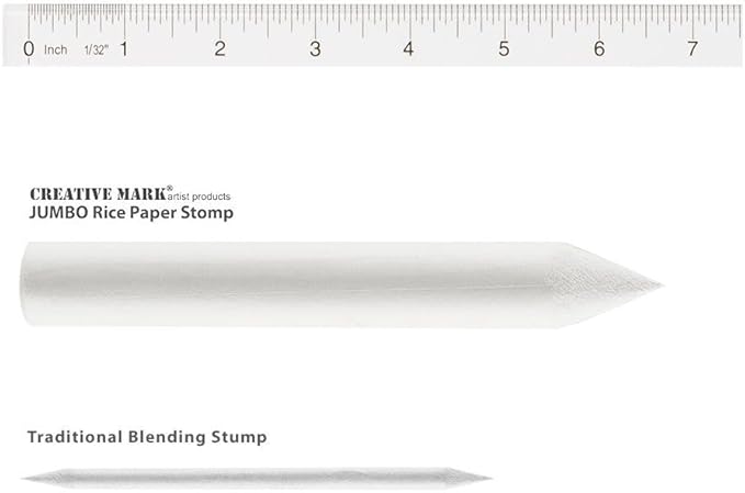Creative Mark Blending Stumps - Solid Double-Ended Blending Stumps for Blending Charcoal, Pencils, Pastels, and More! - [Size # 1-12 Count]