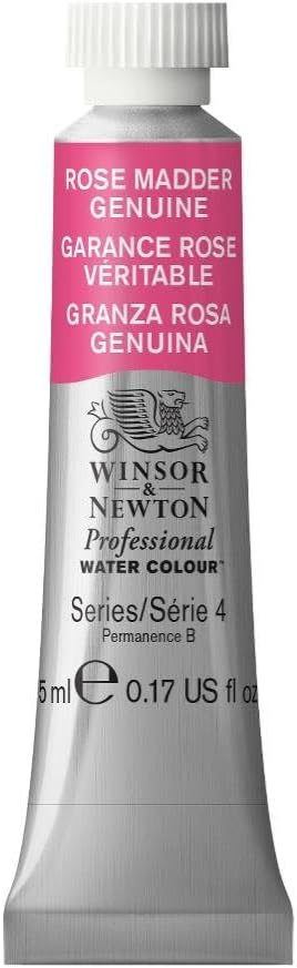 Winsor & Newton Professional Watercolor, 5ml (0.17-oz) Tube, Rose Madder Genuine