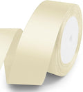 KMER LIFE Solid Color Ivory Satin Ribbon 1-1/2 Inches x 25 Yards, Beige Ribbons Perfect for Crafts, Wedding Decor, Bow Making, Sewing, Gift Package Wrapping and More