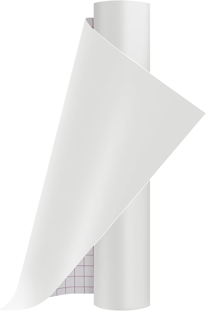 Ant Smart Adhesive Permanent Vinyl Compatible with Cricut Explore and Maker Series Without Cutting Mats, Create DIY Projects, Decals, Stickers & More (Matte White, 13inch x 5ft)
