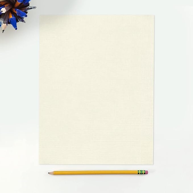 LUXPaper 8.5" x 11" Paper | Letter Size | Natural Linen | 80lb. Text | 250 Qty