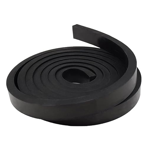 DOBTIM Rubber Strips 1/2(.500)" Thick X 1" Wide X 10'Long, Solid Rubber Rolls Use for Gaskets DIY Material, Supports, Sealing, Bumpers, Protection, Abrasion, Black