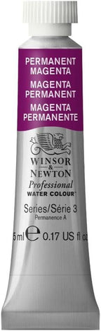 Winsor & Newton Professional Watercolor, 5ml (0.17-oz) Tube, Permanent Magenta