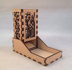 Dragon Mini Dice Tower v4 Clear Acrylic Window Laser Cut MDF Unique Gift